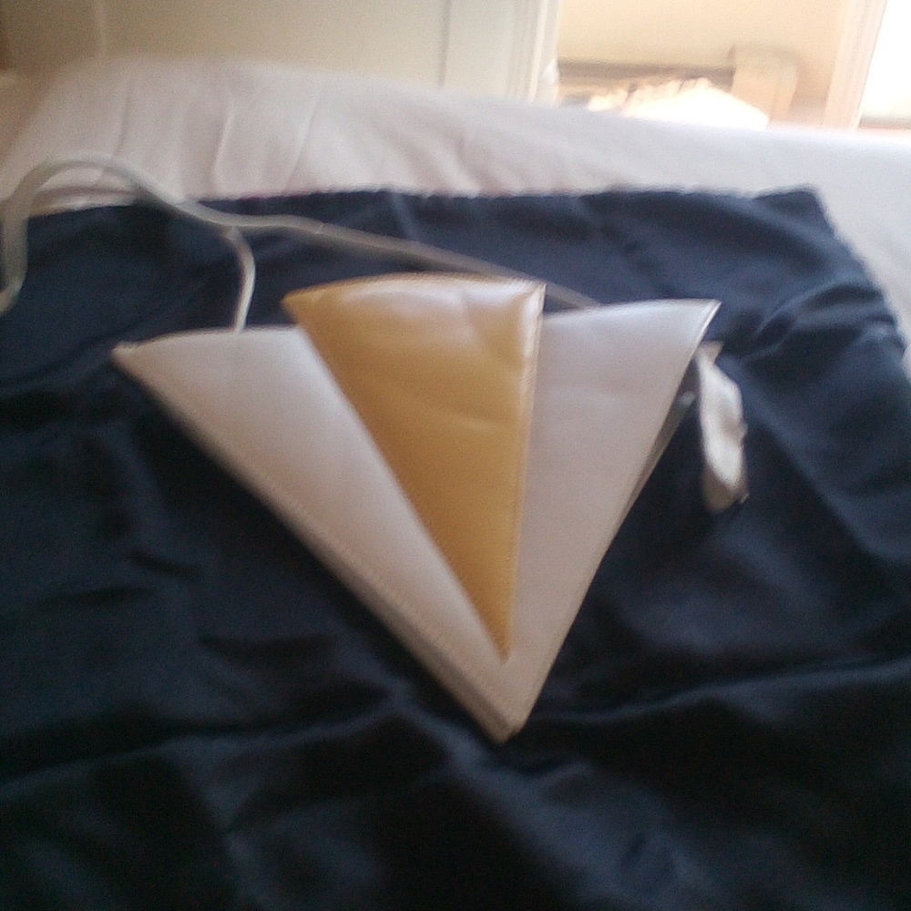 White/Yellow Mustard Crossbody Leather Bag